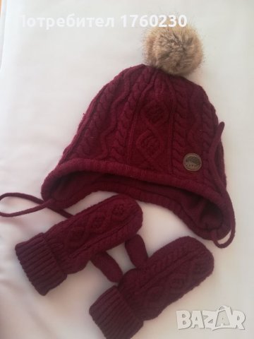 Комплект зимна шапка и ръкавици Н&М, снимка 6 - Бебешки шапки - 40117600