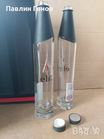 Две празни бутилки Водка Elit с оригиналната си кутия, снимка 6 - Други - 42359497