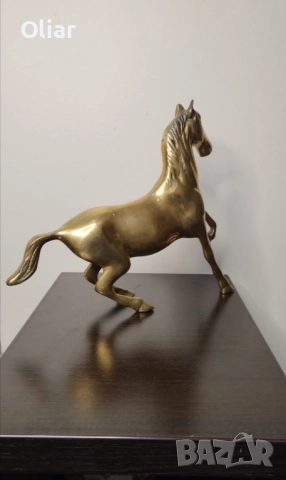 Много красива статуетка на кон от бронз. , снимка 5 - Статуетки - 52407490