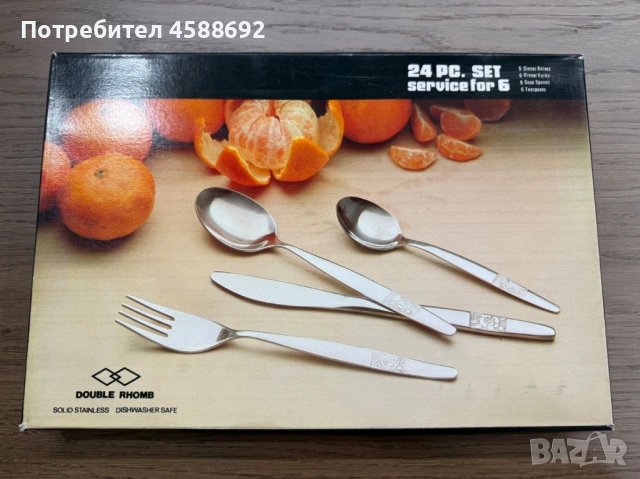 Комплект прибори 24 части, снимка 3 - Прибори за хранене, готвене и сервиране - 53064705