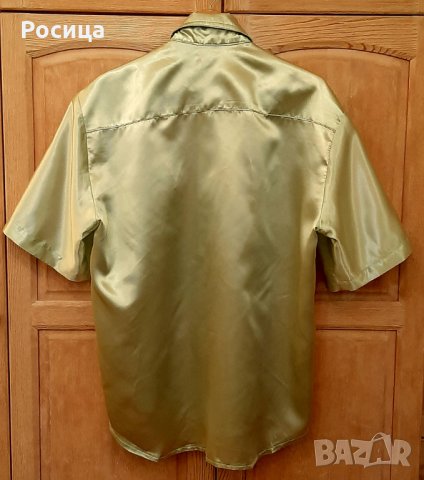 Официална риза от сатен, размер L, ръкав къс - 3/4, снимка 2 - Ризи - 34417170