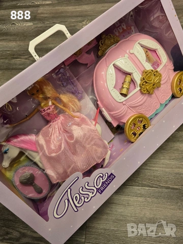 кукла с кон и каляска , снимка 2 - Кукли - 53423017