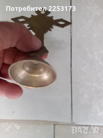 Месингово разпятие, снимка 3 - Антикварни и старинни предмети - 47365813