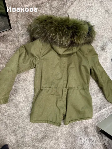 Дамска парка с естествен косъм от лисица, снимка 6 - Палта, манта - 49289244