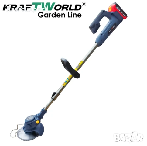Акумулаторен Тример за Трева KraftWorld + Резачка за Клони с Авто-Омасляване, снимка 5 - Други инструменти - 50482585