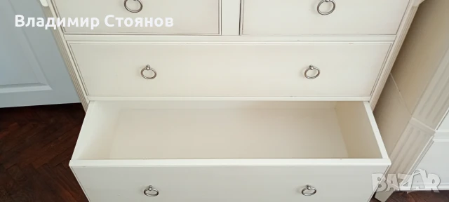 Спален комплект от масивно дърво (бял), снимка 3 - Спални и легла - 50675940