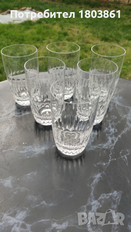 3 модела кристални чаши с еднаква шарка по 6 бр. от вид, снимка 3 - Чаши - 44751215