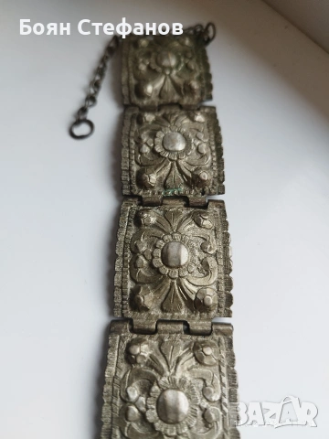 Възрожденска сребърна гривна , снимка 3 - Антикварни и старинни предмети - 53439013
