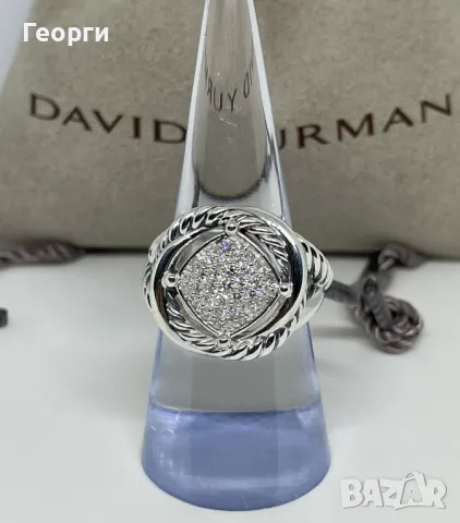David Yurman оригинален пръстен с диаманти, снимка 4 - Пръстени - 50262916
