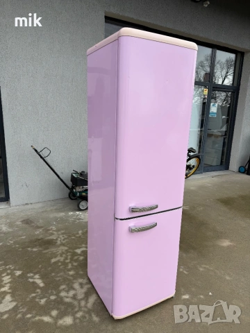 Розов Хладилник с фризер 184см , снимка 4 - Хладилници - 53379914