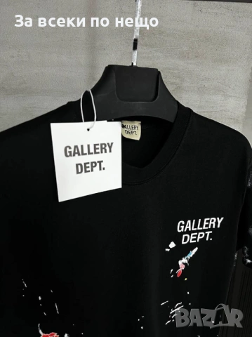 Gallery Dept Мъжка Черна Тениска👕Мъжка Блуза С Къс Ръкав В Черен Цвят Амири Код MensPoint46