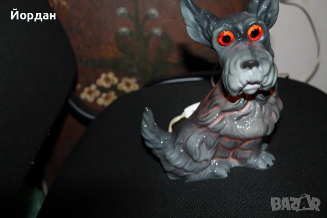 Немска порцеланова лампа куче 1930-1940 та година, снимка 9 - Колекции - 53113429