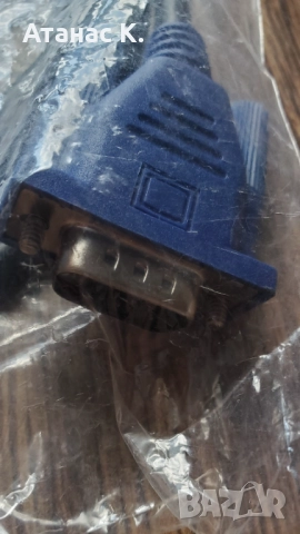 Кабел: VGA -> VGA (мъжко-мъжко), 1.8m - нов, снимка 2 - Други - 52234375