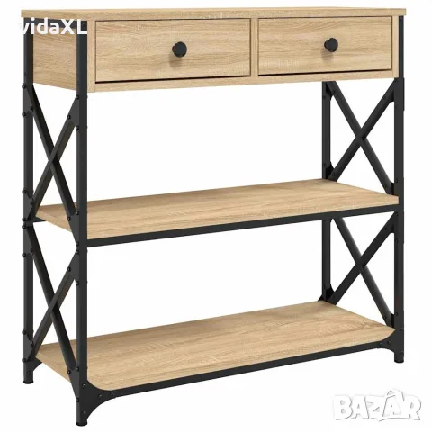 vidaXL Конзолна маса, дъб сонома, 75x28x75 см, инженерно дърво