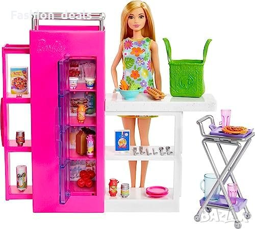 Нов Комплект за игра с кукла Barbie HJV38 куклена къща Детска играчка Барби, снимка 1 - Кукли - 41926813