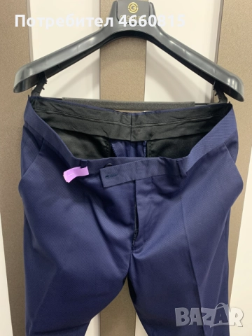 Стилен мъжки тъмносин официален костюм M-L/ 52 + РИЗА и АКСЕСОАРИ, снимка 11 - Костюми - 52947554