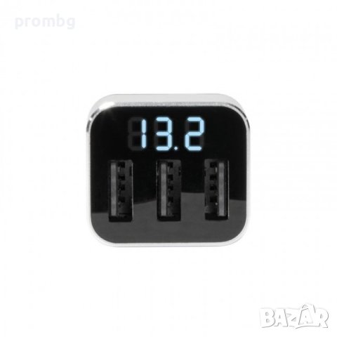 3хUSB зарядно за автомобил, дисплей, 15.5 W, LogiLink Германия, снимка 4 - Аксесоари и консумативи - 41689792