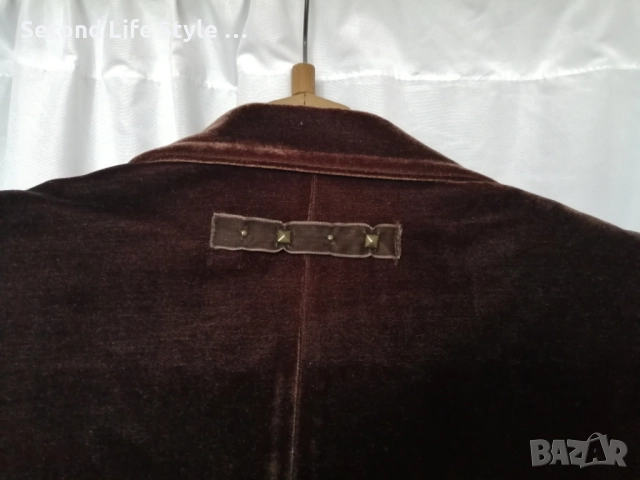 Стиймпънк дамска кадифена рокля/туника с капси и копчета р-р M, снимка 10 - Рокли - 52958780