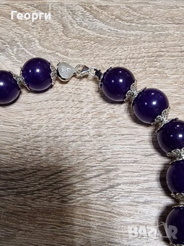 Уникална масивна огърлица и гривна от сребро и Пурпурен Аметист , снимка 3 - Други - 38775274