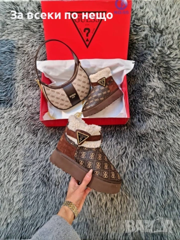 Guess Дамски Зимни Топли И Меки Боти Гес - Налични Различни Цветове Код SK586, снимка 7 - Дамски боти - 53092076