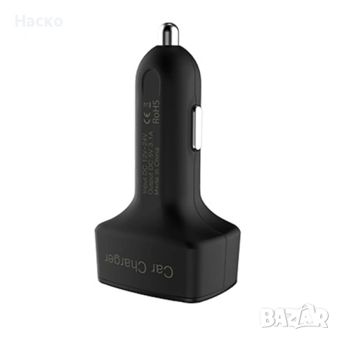 Зарядно устройство за автомобил 4 в 1 Dual-USB 12-24V, снимка 4 - Зарядни за кола - 53440419