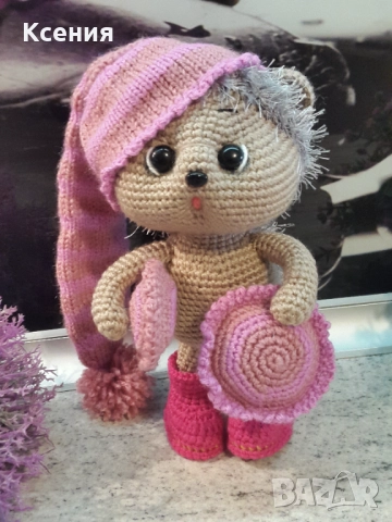Плетена играчка ”Сънлив Таралеж”, Плетени, ръчно изработени, прекрасен подарък