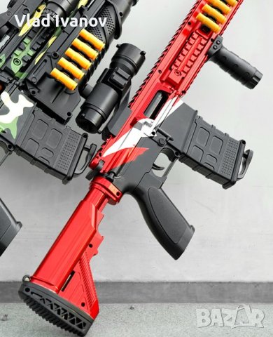 Детска играчка пушка автомат с меки патрони и допълнителни екстри, снимка 3 - Други - 42221721