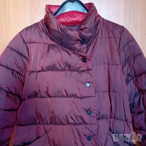 Дълго олекотено яке бордо, снимка 3 - Якета - 44466403