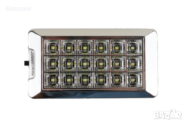 ЛЕД 18 LED диоден плафон интериорна лампа интериорно осветление купе бус каравана кемпер такси, снимка 2 - Аксесоари и консумативи - 40331969