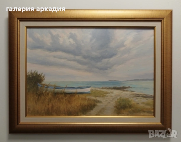 Красиви морски пейзажи на съвременните български художници Димитър Каратонев и Анатоли Панагонов, снимка 4 - Картини - 53298671