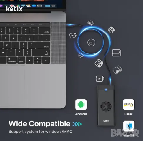 M.2 NVME SSD Enclosure with Cooling Fan, 10 Gbps USB C 3.2 Gen 2 PCIE NVME Adapter, снимка 8 - Друга електроника - 48548596