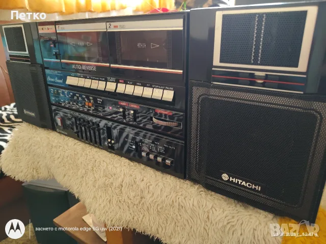 HITACHI TRK-W550E Хитачи, снимка 3 - Радиокасетофони, транзистори - 55776417