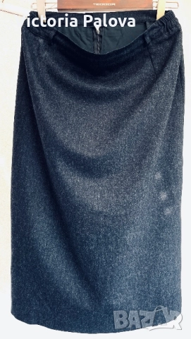 Елегантна вълнена midi пола - висок клас лукс за есента, снимка 2 - Поли - 52251062