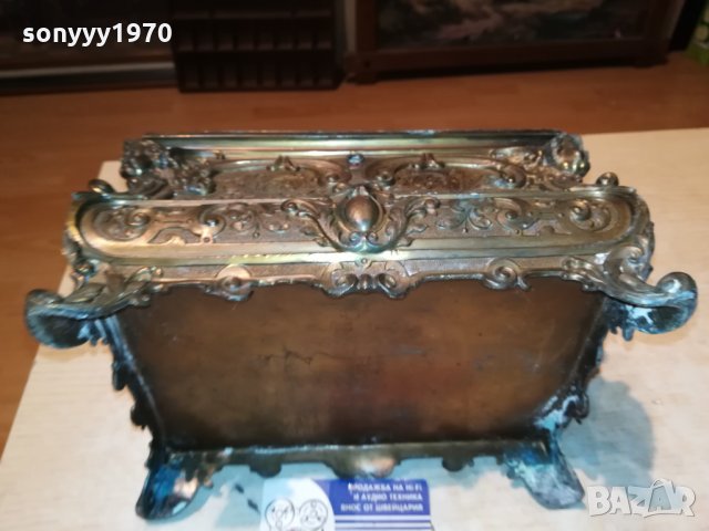 МЕД/МЕСИНГОВА ТЕЖКА КУТИЯ ОТ ФРАНЦИЯ 0611211956, снимка 8 - Антикварни и старинни предмети - 34718105