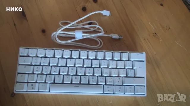 Механична геймърска клавиатура MIZAR MZ 60 LUNA сgateron optical brown суичове, снимка 7 - Клавиатури и мишки - 56018122
