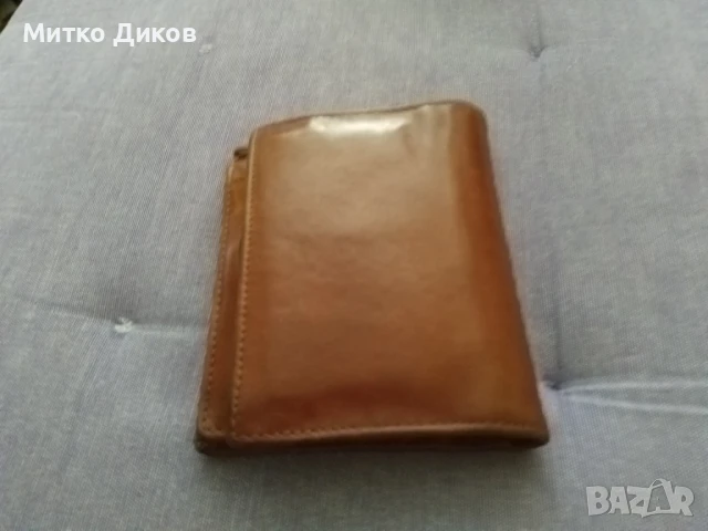 Лебед марков портфейл  естествена кожа 118х94мм , снимка 4 - Портфейли, портмонета - 51422559