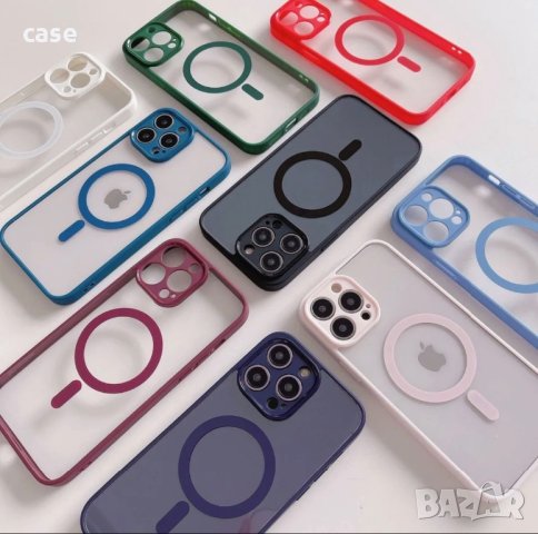 Силиконов кейс,гръб за IPhone 12,13,14,15, всички модели Magsafe 7цвят, снимка 4 - Калъфи, кейсове - 42123505