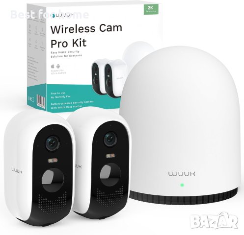 Автономен комплект за видеонаблюдение WUUK Wireless Cam Pro Kit , снимка 1 - Комплекти за видеонаблюдение - 42450837