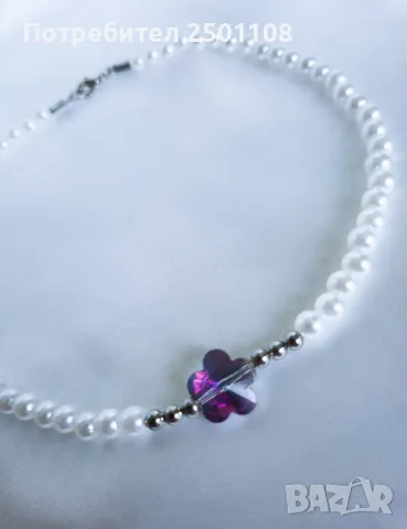 Перлено колие с цвете 