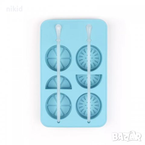 Резени резен плод лимон портокал на шиш ледена близалка силиконов молд форма шоколад гипс лед и др, снимка 10 - Форми - 24593006