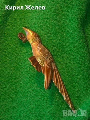 СТАРА БРОНЗИРАНА ОЛОВНА ФИГУРКА ПТИЦА ИНТЕРЕСНА за ЗАКАЧАНЕ КОЛЕКЦИЯ 30962, снимка 2 - Колекции - 38137963