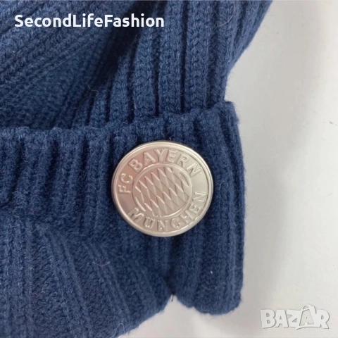 Футболна шапка Байерн Мюнхен Bayern Munchen зимна синя, един размер, зимна, за фенове, снимка 4 - Шапки - 52815586