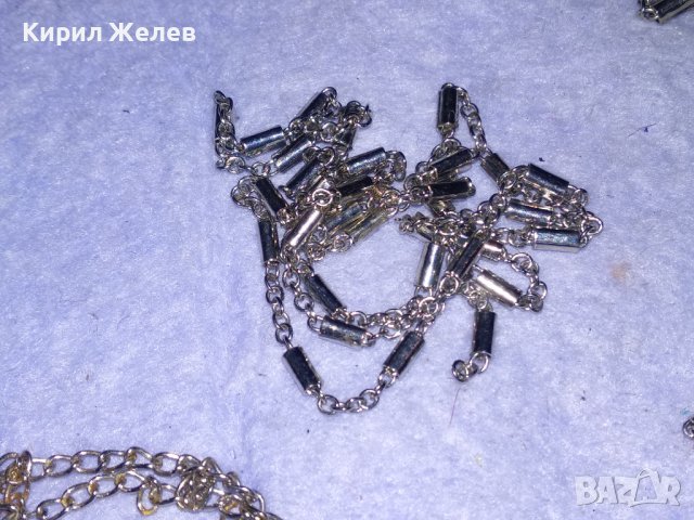 СТАРИ СТОМАНЕНИ ФИНИ ВЕРИЖКИ СИНДЖИРЧЕТА с БЯЛА ПОЗЛАТА 38941, снимка 6 - Колиета, медальони, синджири - 41860672