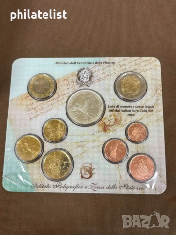 Италия 2004 - банков Евро сет от 1 цент до 2 евро + Възпоменателна сребърна монета 5 евро, снимка 3 - Нумизматика и бонистика - 51991165