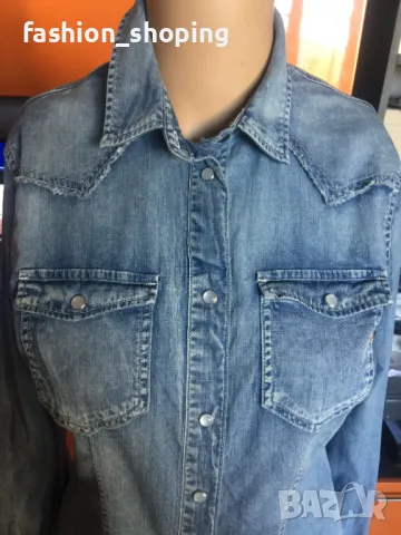 Дънкова риза Replay, размер S, снимка 4 - Ризи - 49401203