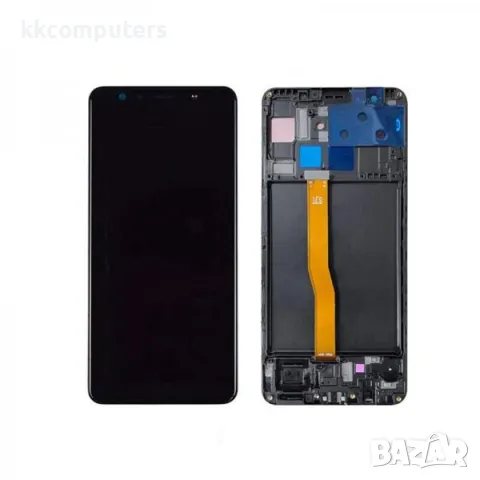 Съвместим INCELL Дисплей за Samsung SM-A750F A7 2018 / GH96-12078A / Тъч скрийн + Рамка / Черен / Ба