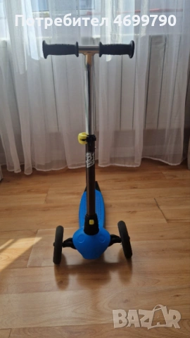 Тротинетка с 3 колела-OXELO-синя , снимка 2 - Детски велосипеди, триколки и коли - 53839757