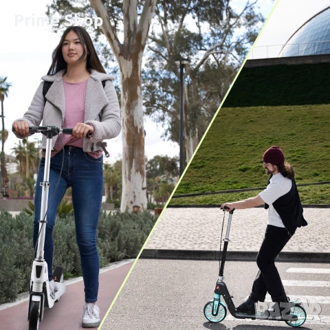 Сгъваема тротинетка за деца и възрастни, двойна спирачка, амортисьор, 20см колела, снимка 11 - Скейтборд, ховърборд, уейвборд - 53753171