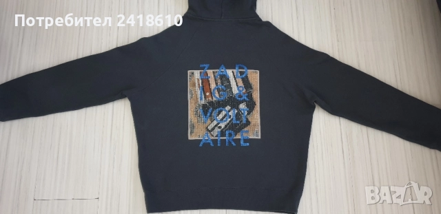 Zadig & Voltaire Georgy MD Photo Tape Strass Hoodie Womens Size M  ОРИГИНАЛ! Дамски Суичър!