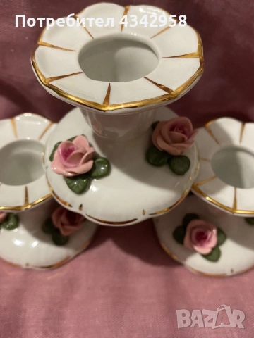 Dresden. Gerhard Knopf Bavaria.Свещници.1950-1960г., снимка 5 - Антикварни и старинни предмети - 52124581